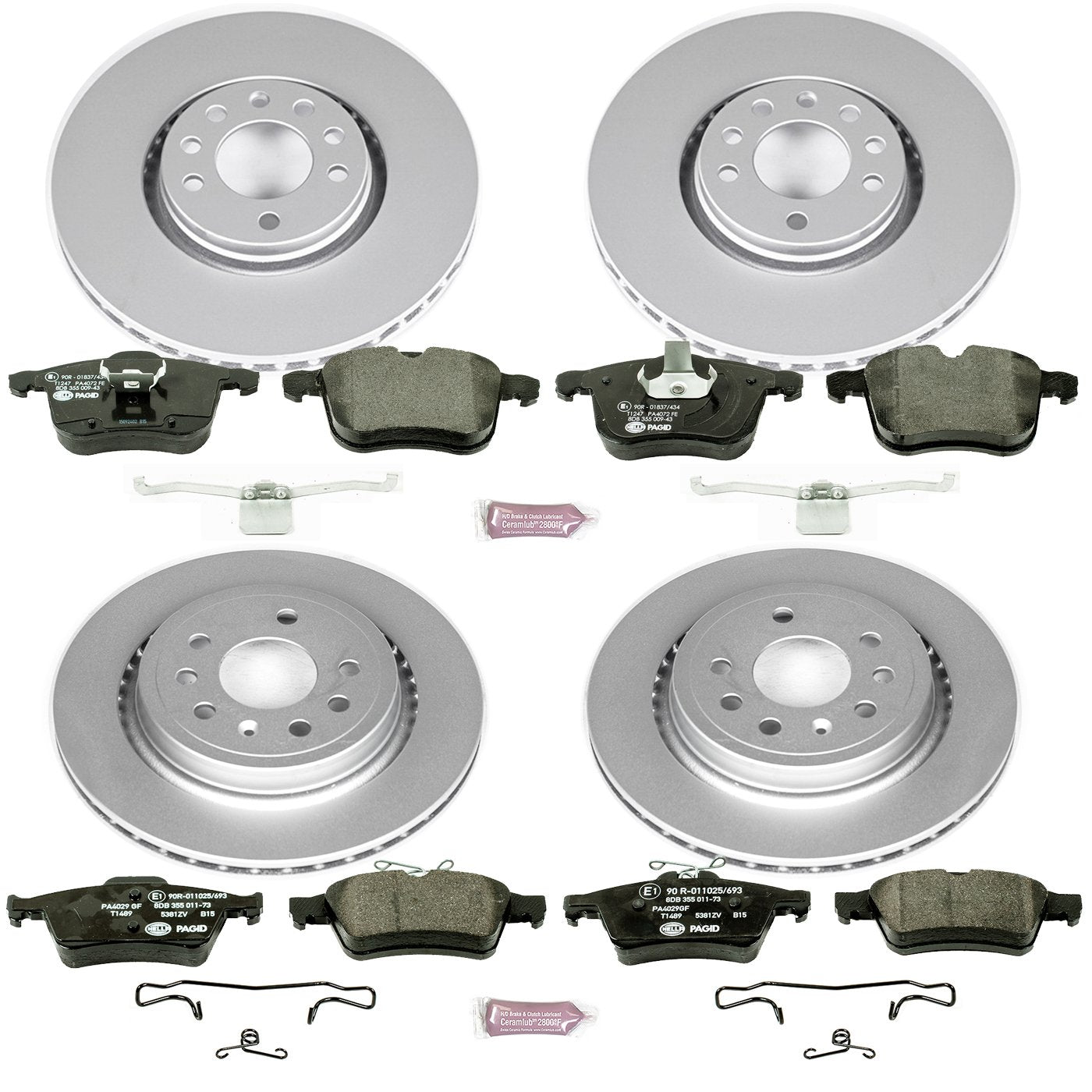 Euro-Stop Brake Kit Power Stop ESK5348 For Saab 9-3 2003-2011 [Model Specific]