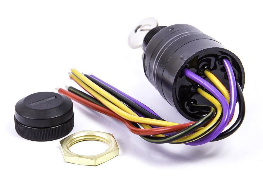 Sierra International MP39710-1 4-Position Polyester Magneto Off-Run-Start Switch Push to Choke with Terminal Type 7 Color Coded Wires