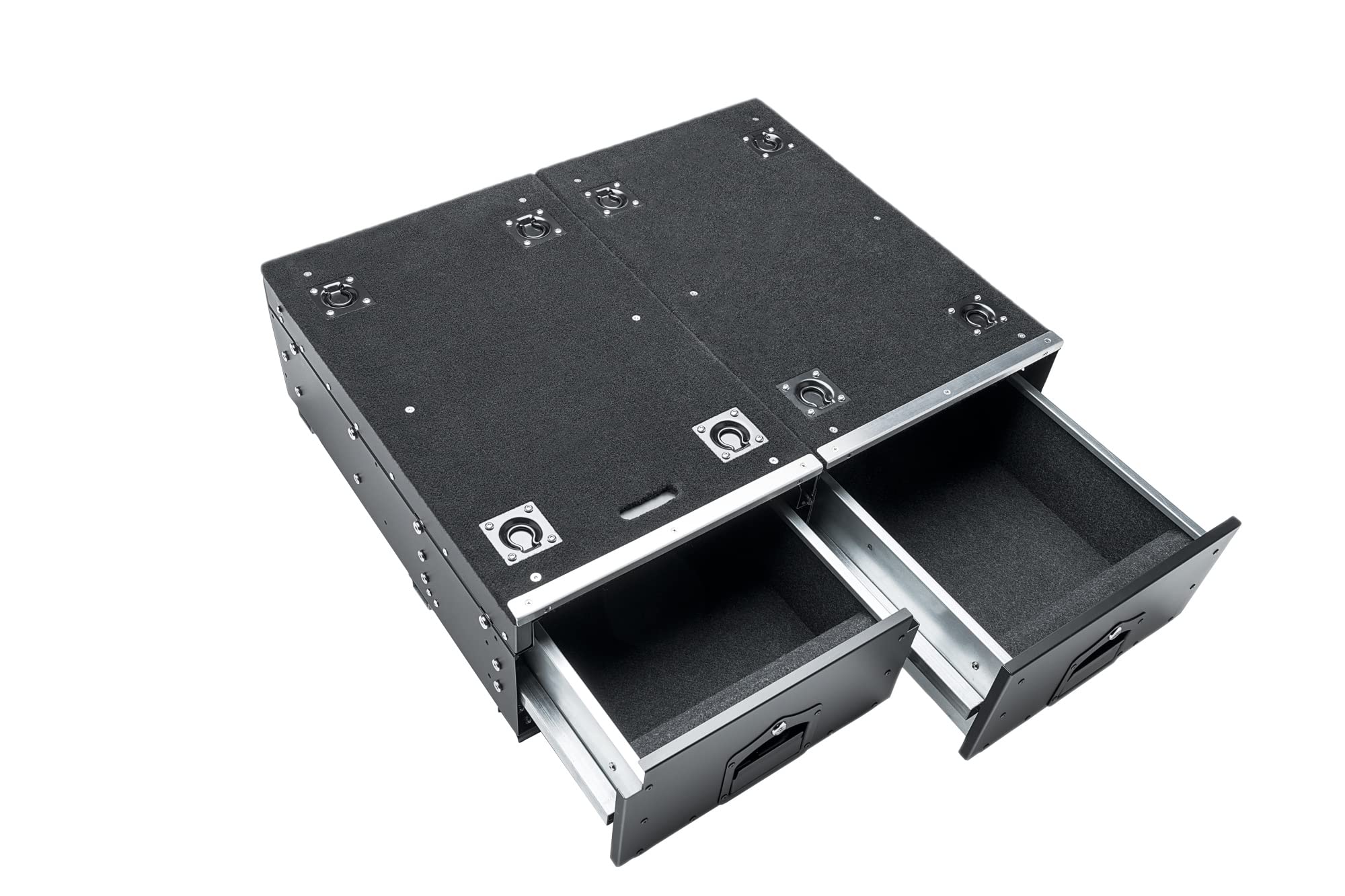 Cargo Storage Drawers Rugged Ridge for Jeep Wrangler JLU | Steel, Black | 13551.42 | Fits 2018-2025 Jeep Wrangler JL Unlimited