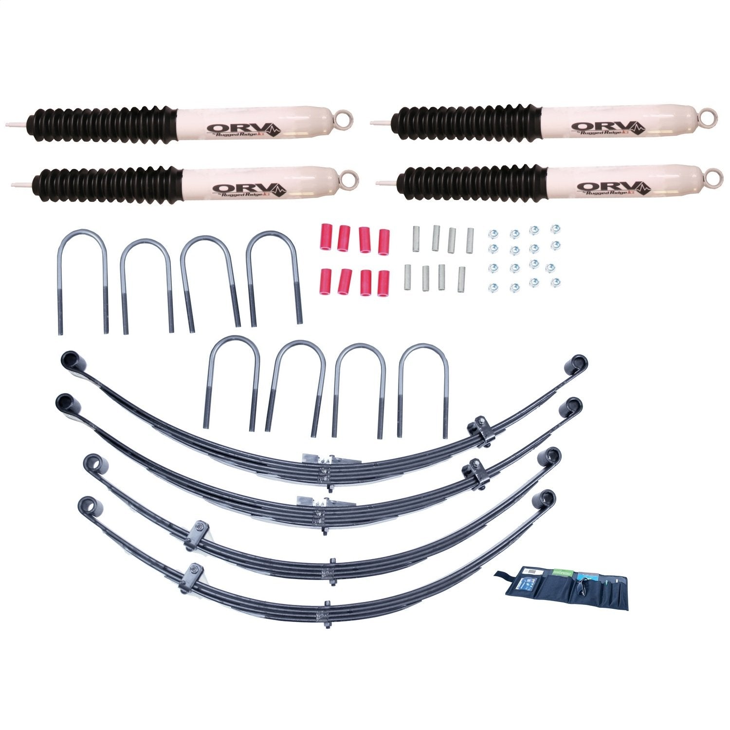 Suspension Lift Kit, Rugged Ridge | 4 Inch, Shocks | 18415.14 | Fits 1955-1975 Jeep CJ