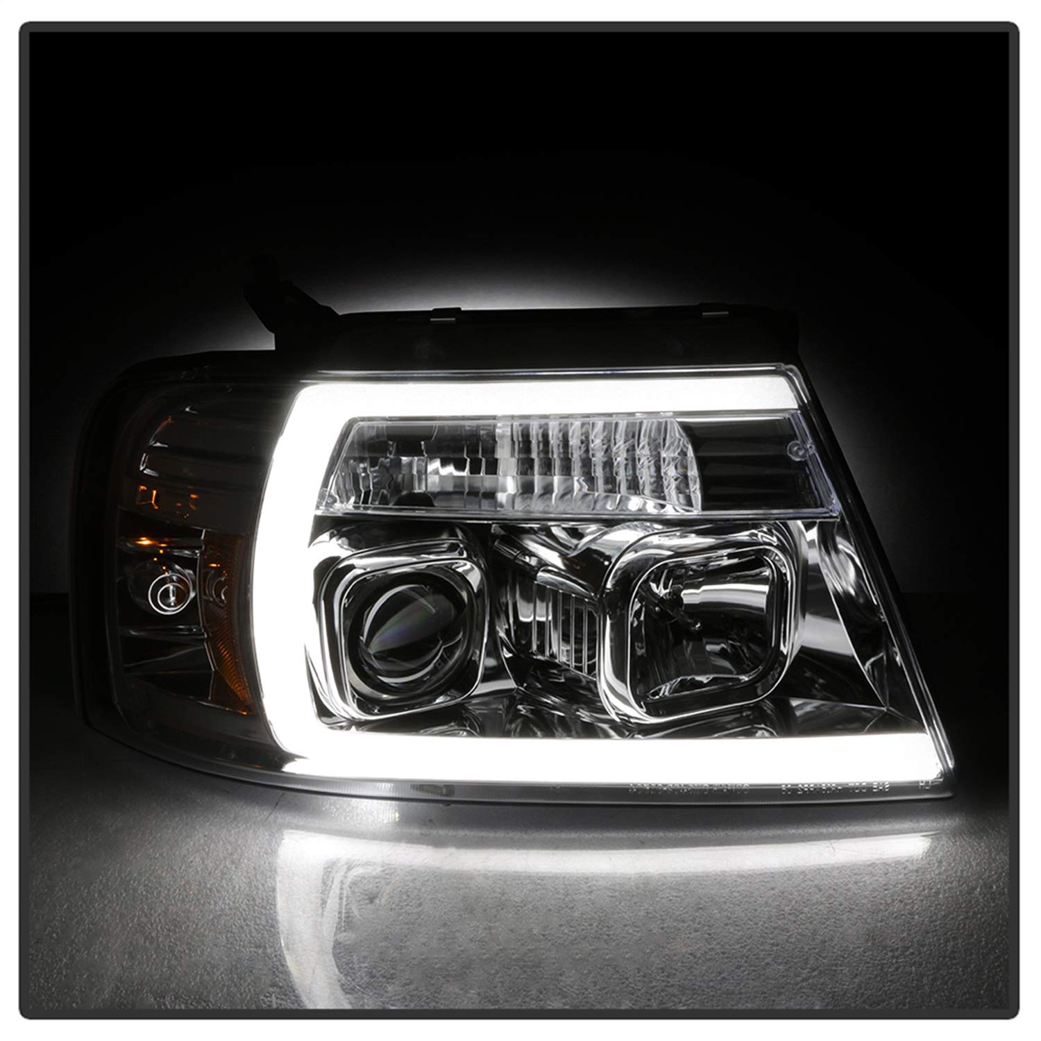 Ford F150 04-08 Spyder 5084637 Projector Headlights Light Bar - Chrome