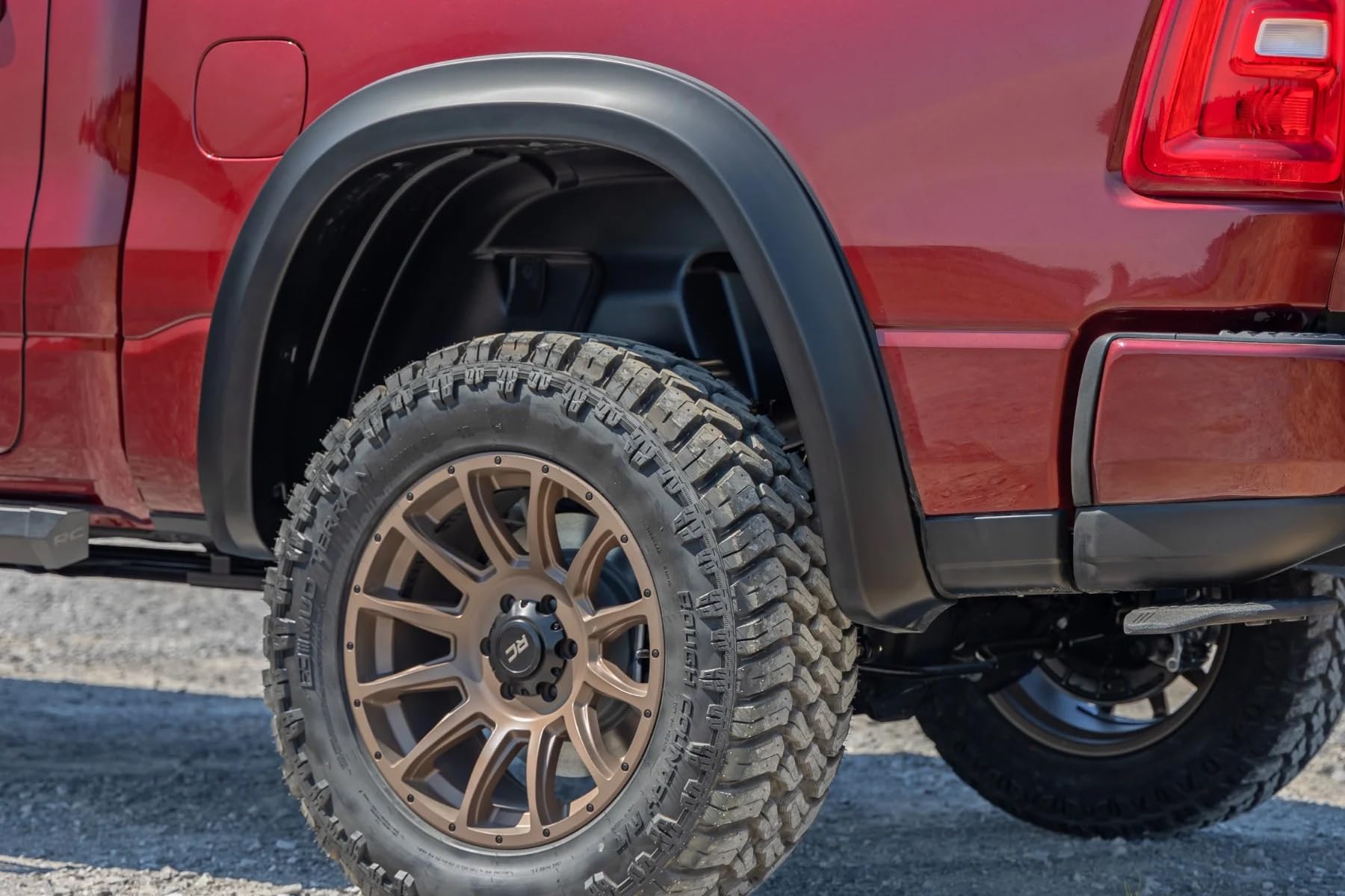 Rough Country Fender Flares Sport Style for Ram 1500 (2025-2026) - Durable ABS Flares, 1" Coverage, No-Drill Install, UV-Protected Flat Black Finish, Set of 4