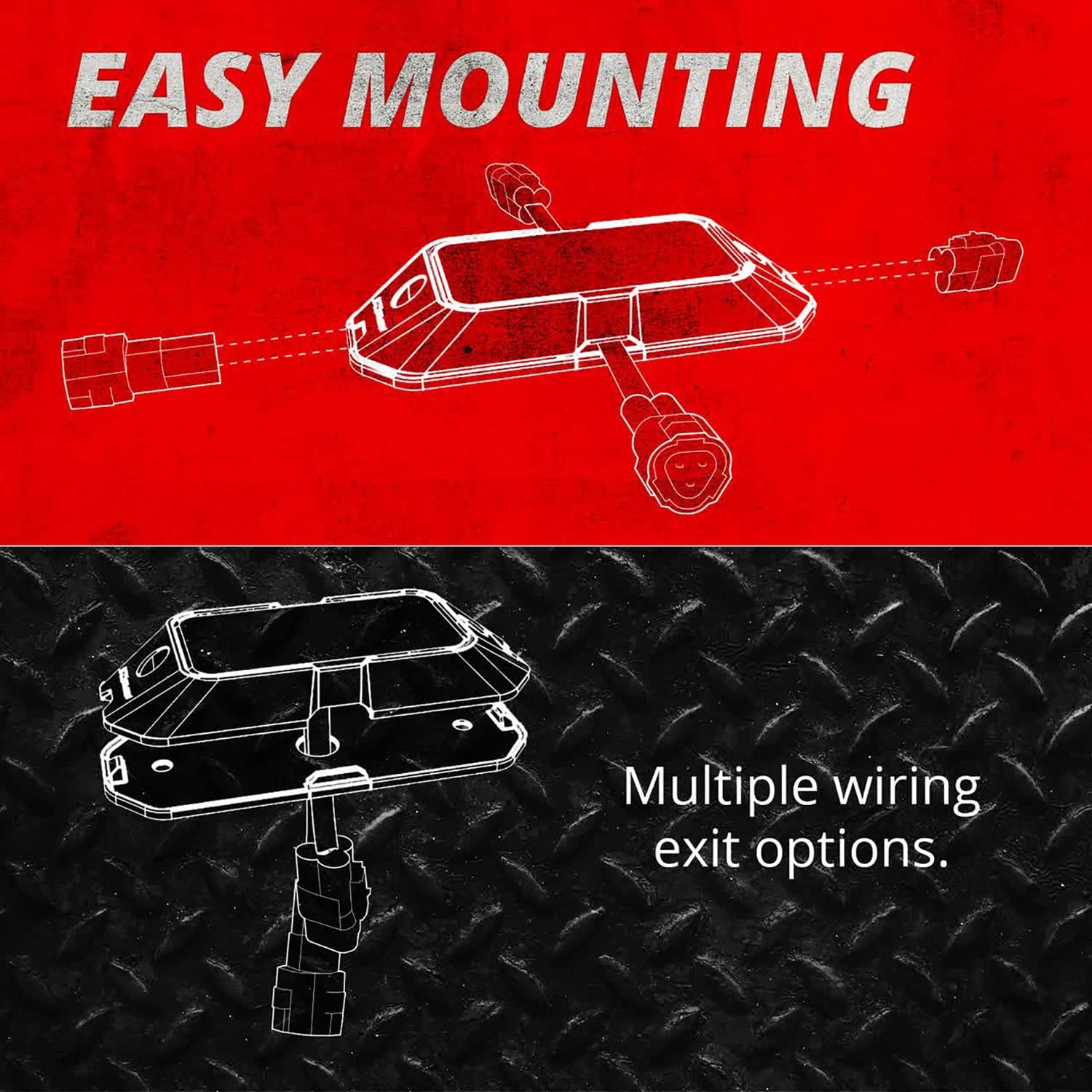 UTV Signal + Horn Kit ADV - 2 White 4 Red 4 Amber Pods