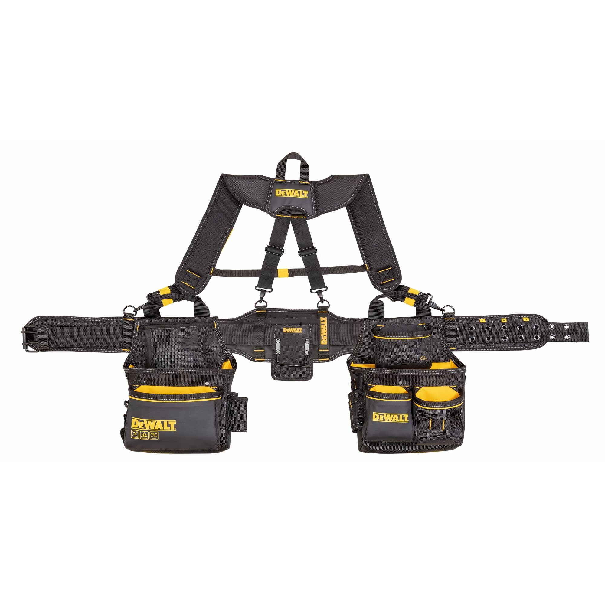 DEWALT Tool Belt Professional Organizer With Suspenders and 25 Pockets, Heavy Duty Construction (DWST540602)