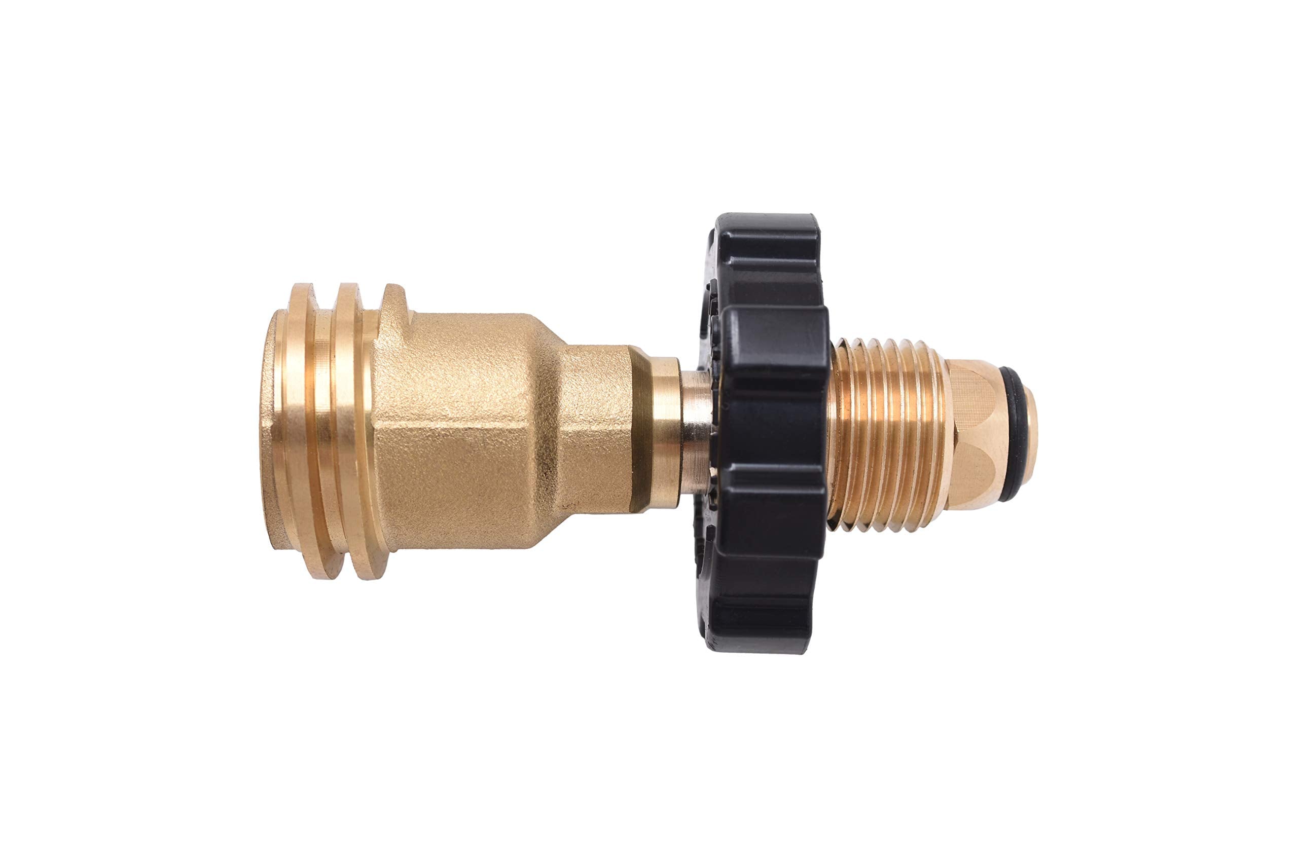 Flame King Propane Tank Adapter QCC1 to POL Type Converts Propane Tank from Old to New Connection