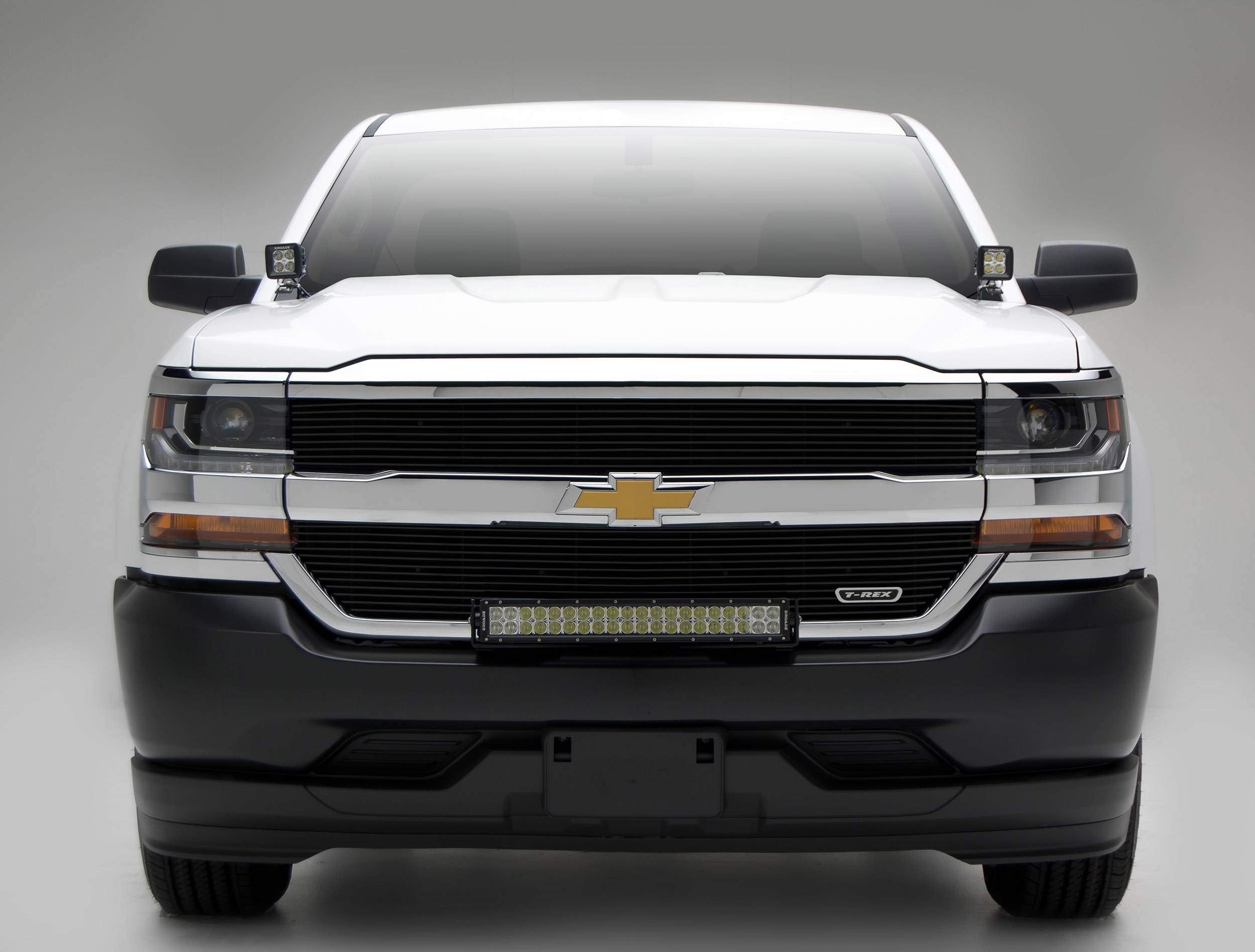ZROADZ Hood Ditch Hinge LED Mounting Bracket - Compatible w/ 2014-2018 GMC Sierra 1500 - to Mount (2) 3 Inch LED Pod Lights - Mild Steel Gloss Black - Easy Bolt-On Installation - PN #Z362081