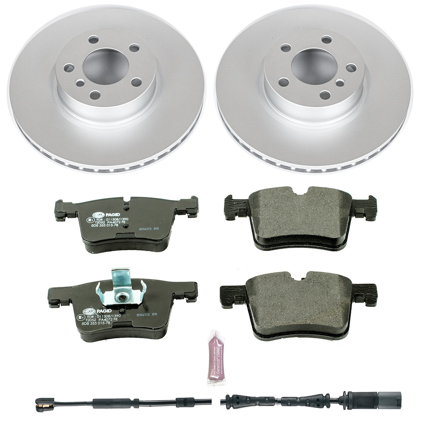 Euro-Stop Power Stop Brake Kit and 1 Front Sensor Wire For BMW X3 2011-2017, BMW X4 2015-2018 [Model Specific]