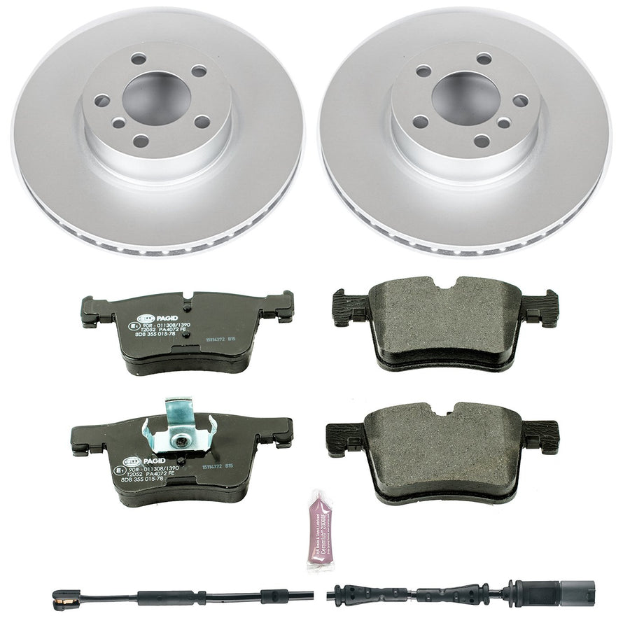 Euro-Stop Power Stop Brake Kit and 1 Front Sensor Wire For BMW X3 2011-2017, BMW X4 2015-2018 [Model Specific]