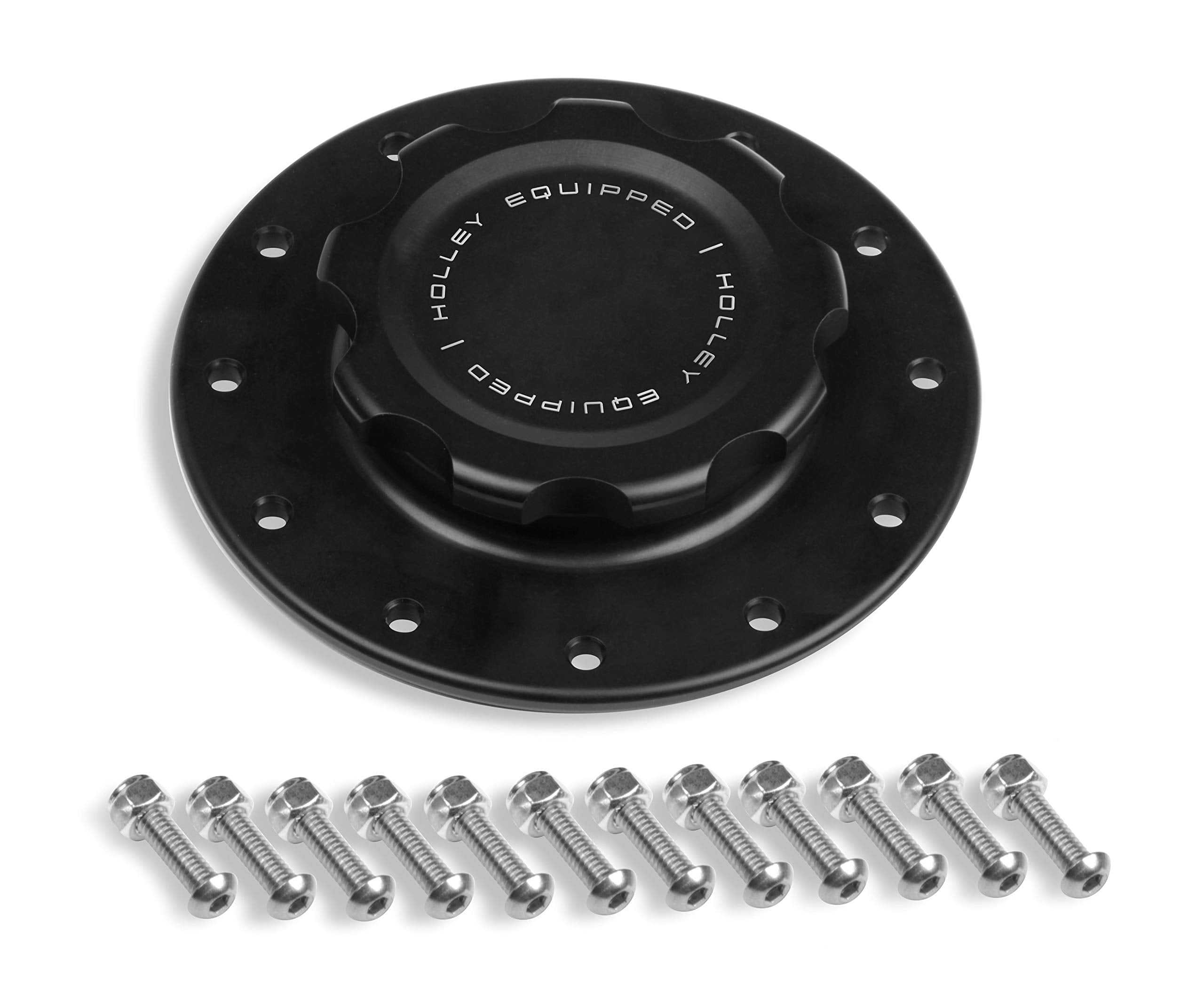 Holley Billet Fuel Cell Cap 241-227 with Holley Equipped Logo