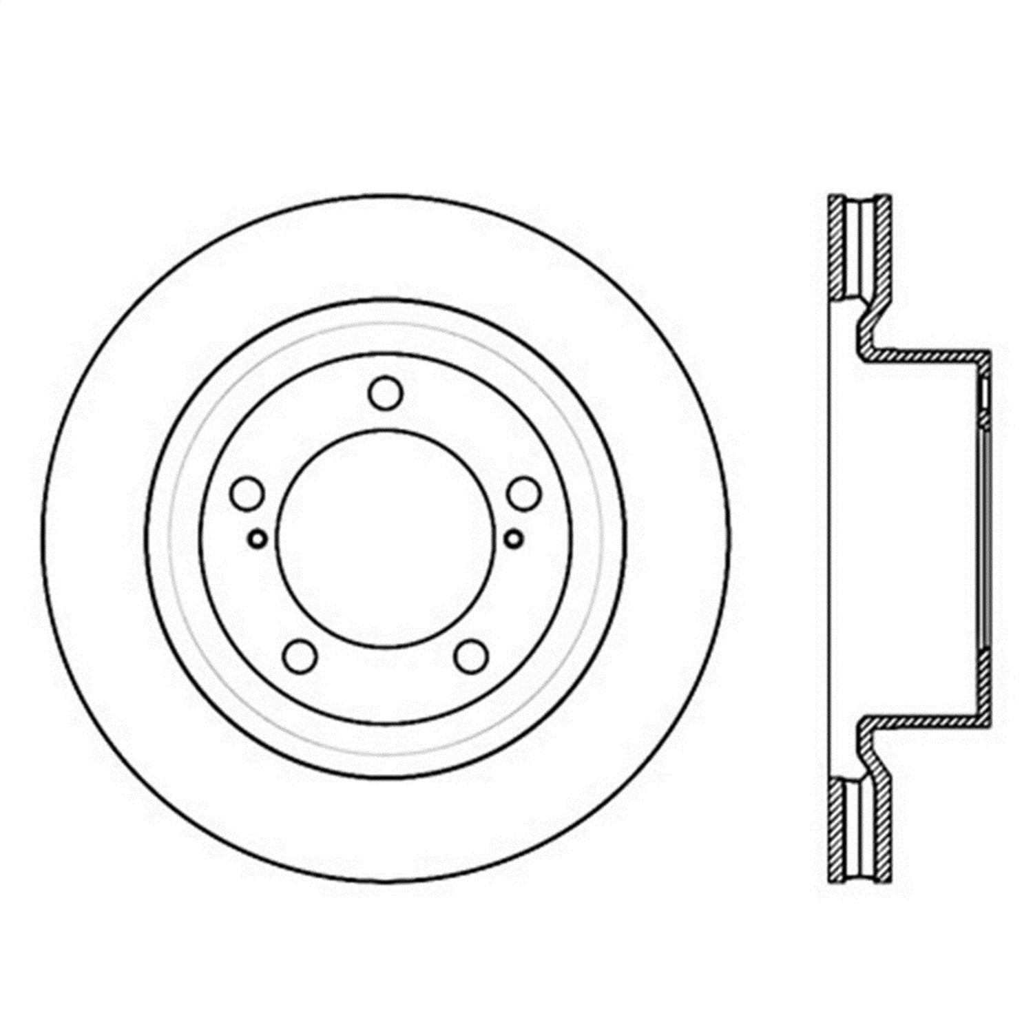 Front Right StopTech 127.44156R Automotive Replacement Drilled and Slotted Disc Brake Rotor Fits Select Lexus LX570, Toyota Land Cruiser/Sequoia/Tundra