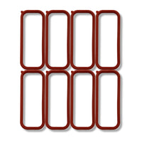 Intake Plenum Gasket Mr. Gasket 61050G Molded O-Ring Style Seals Set of 8 Seals for Use w/Cathedral Port Heads