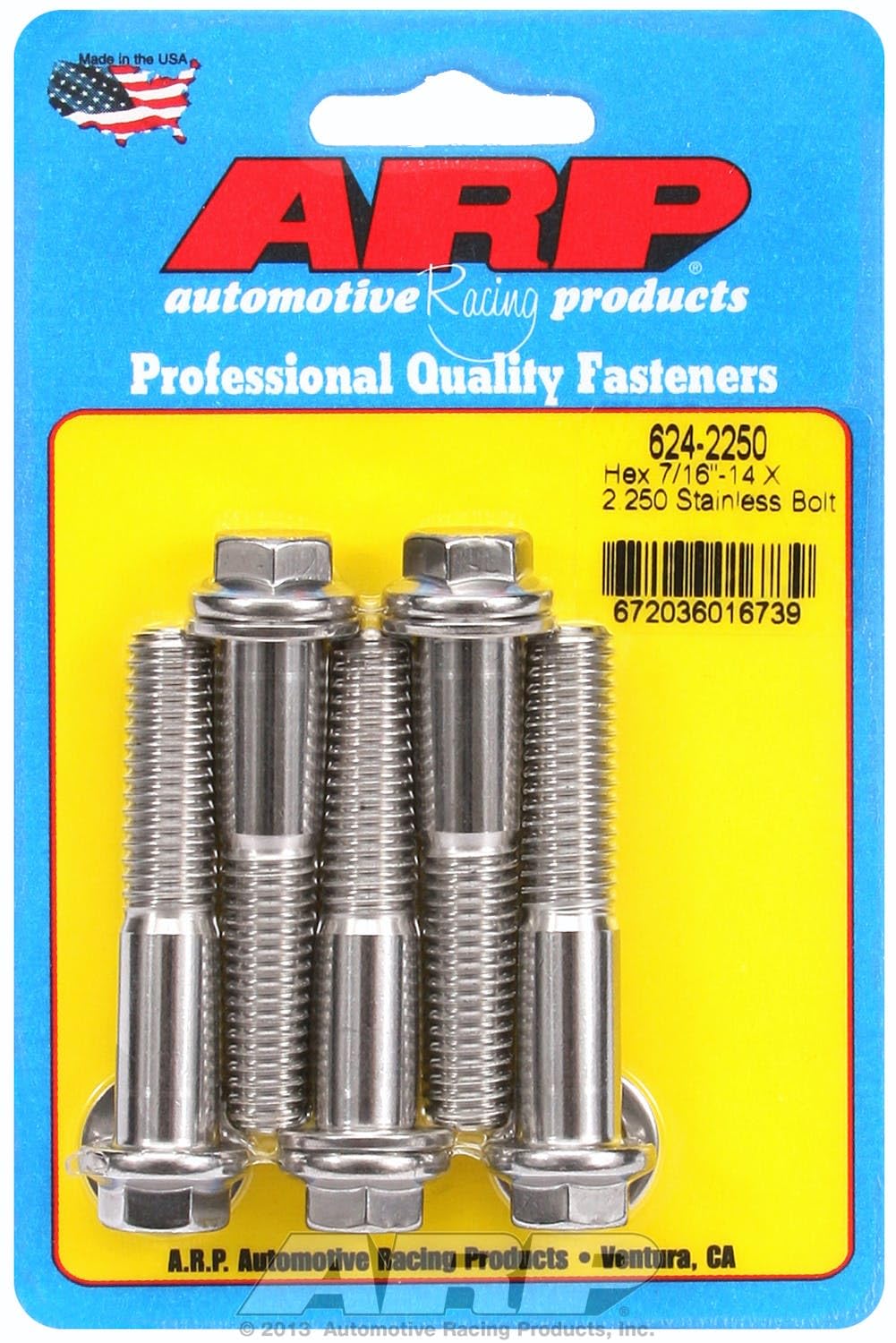 Hex Bolt, ARP (624-2250) Stainless Steel