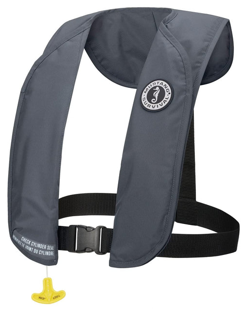 MIT 70 MUSTANG SURVIVAL Manual Inflatable PFD, Personal Floatation Device | Streamlined, Comfortable, Low Profile, Easy to Wear, Gray