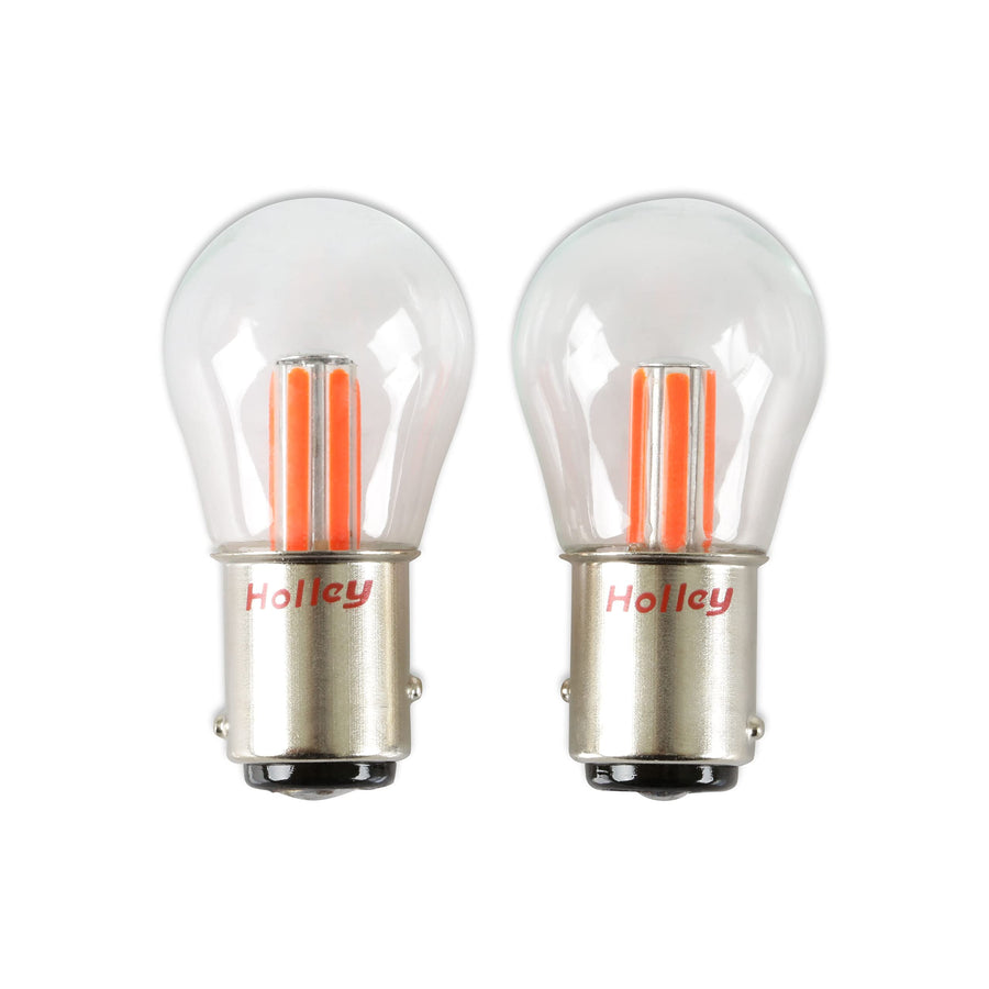 Holley HLED30 RetroBright LED Bulbs - Turn Signal 1157 - Red - Pair