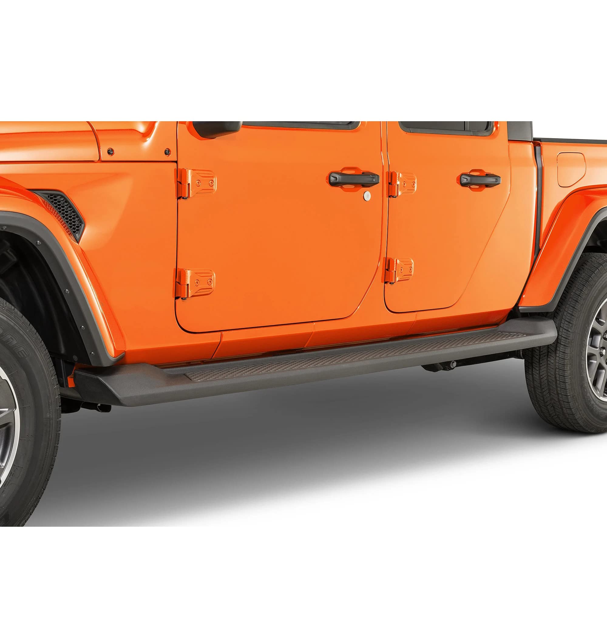 OEM Replica Black Horse Off Road Running Boards Textured Black Compatible with 2020-2024 Jeep Gladiator-RJEGL20
