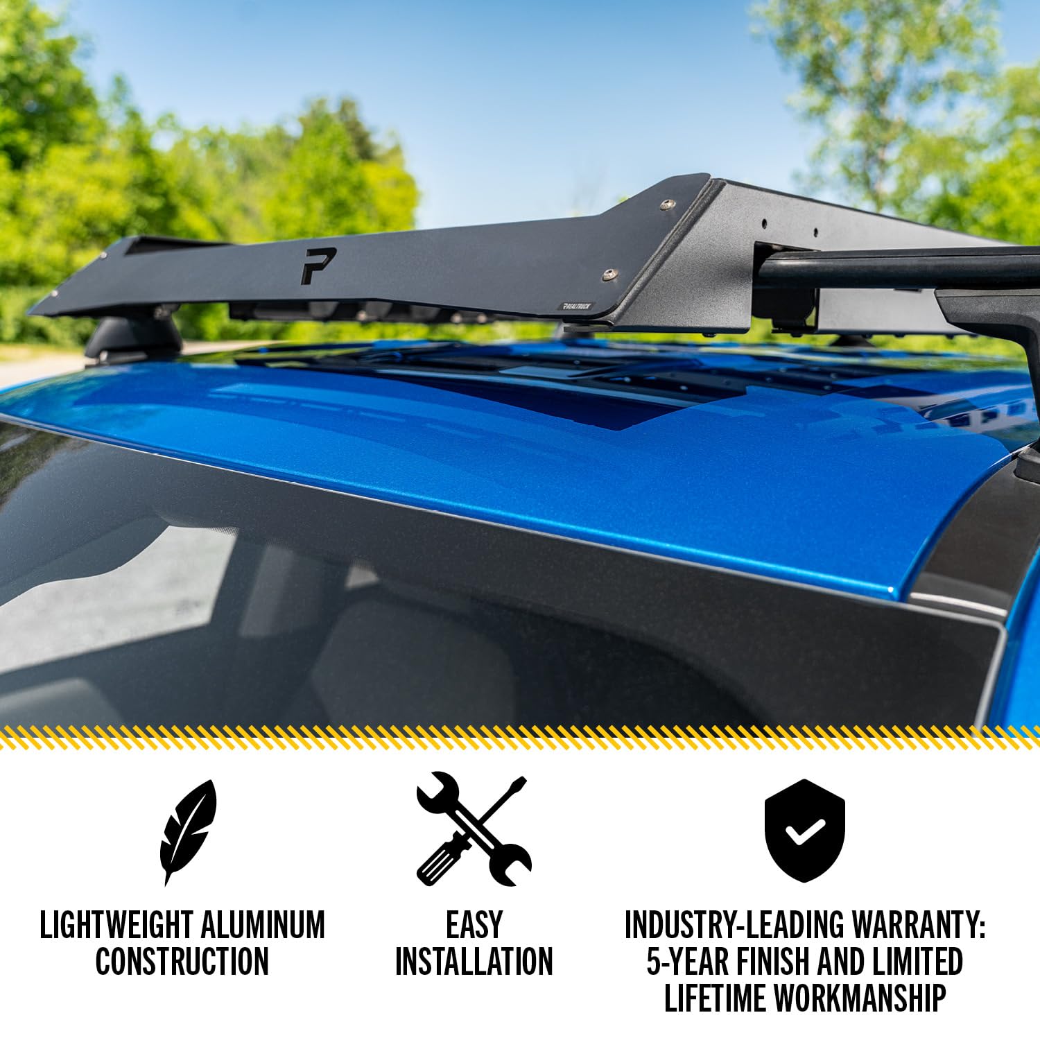 Universal Roof Rack RealTruck | Width: 34-34.25", Adjustable Length, Textured Black | U34253400
