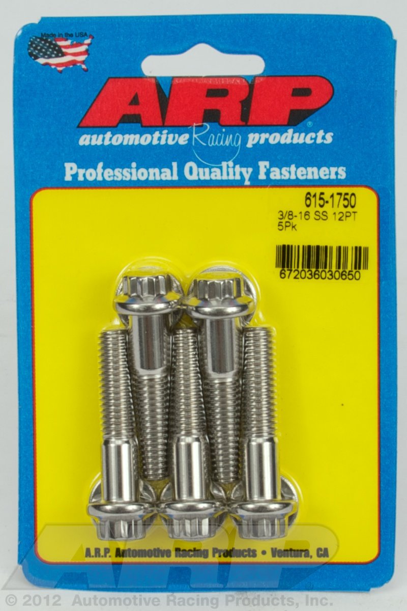 S/S Bolt Kit ARP - 12pt. (5) 3/8-16 x 1.750