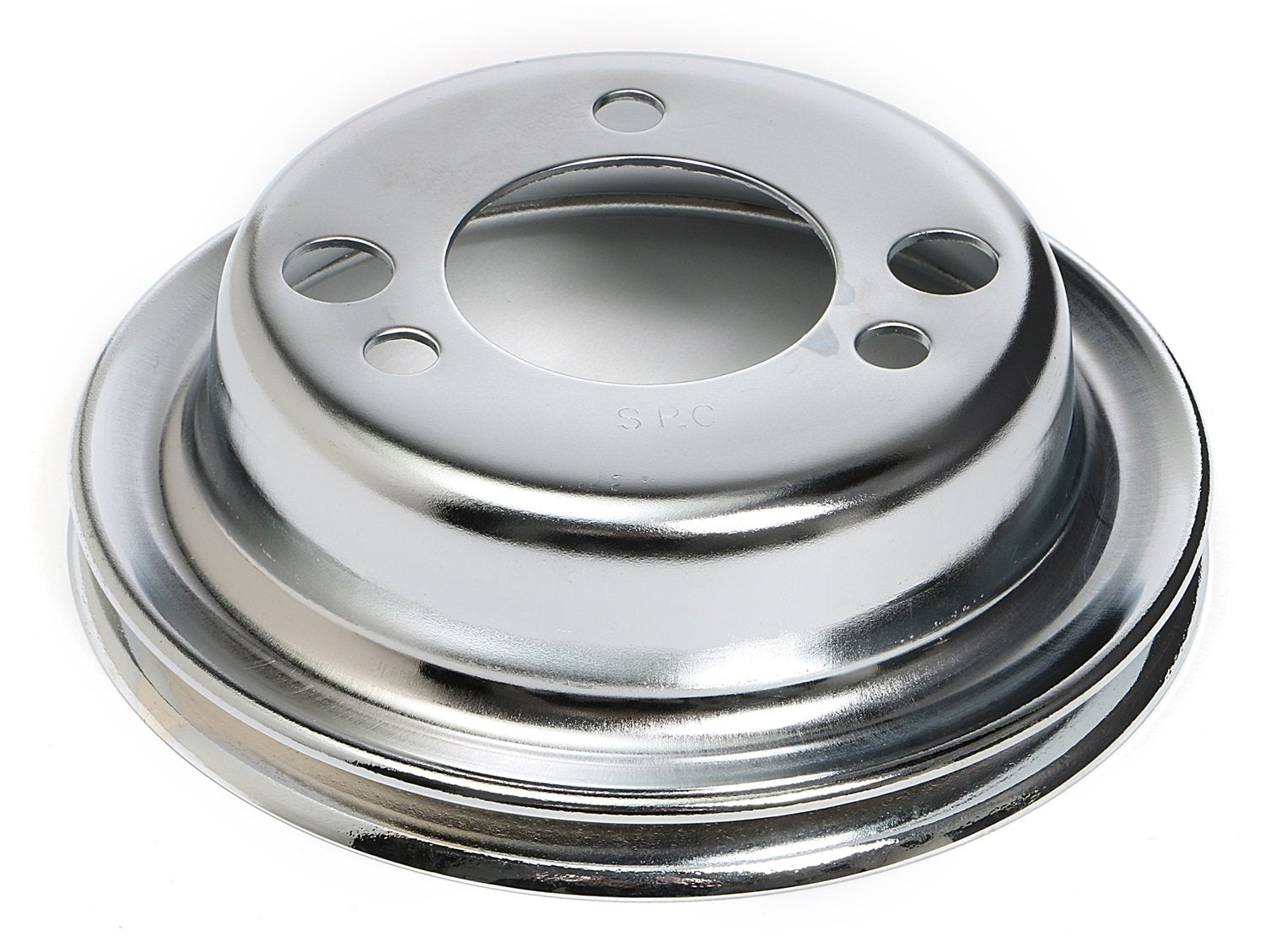Single Groove Trans-Dapt Performance 9817 Chrome Crankshaft Pulley