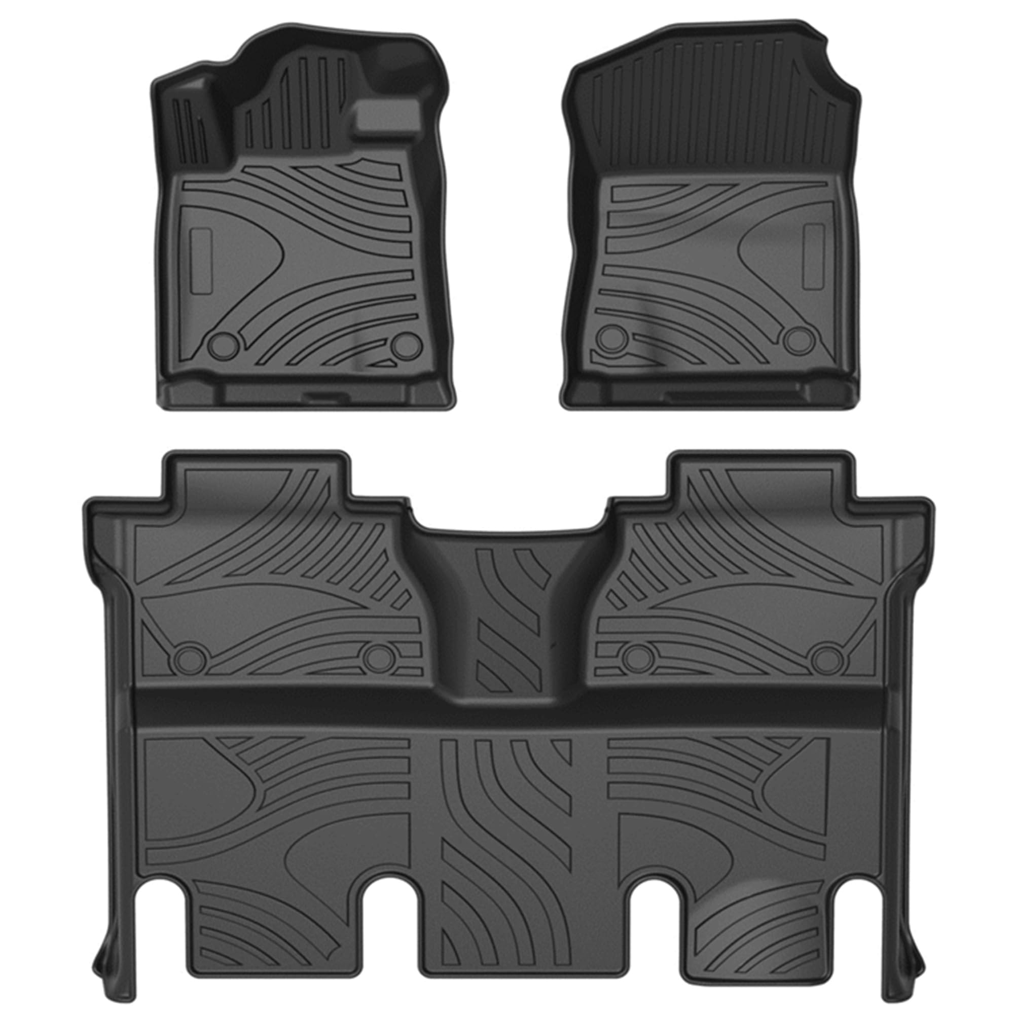 TOTALINER Black Horse Heavy Duty Floor Mat Anti-Skid Black 1.37'' Thickness Compatible with 2015-2020 Toyota Tundra Crew Cab-FMTTU15