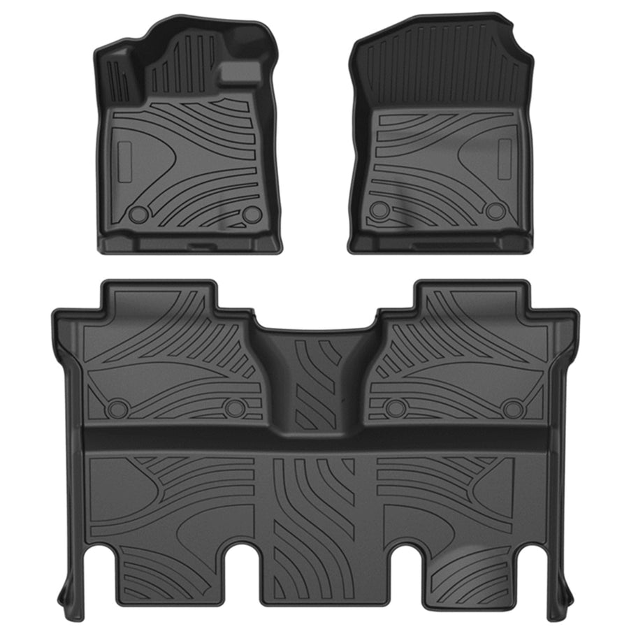 TOTALINER Black Horse Heavy Duty Floor Mat Anti-Skid Black 1.37'' Thickness Compatible with 2015-2020 Toyota Tundra Crew Cab-FMTTU15
