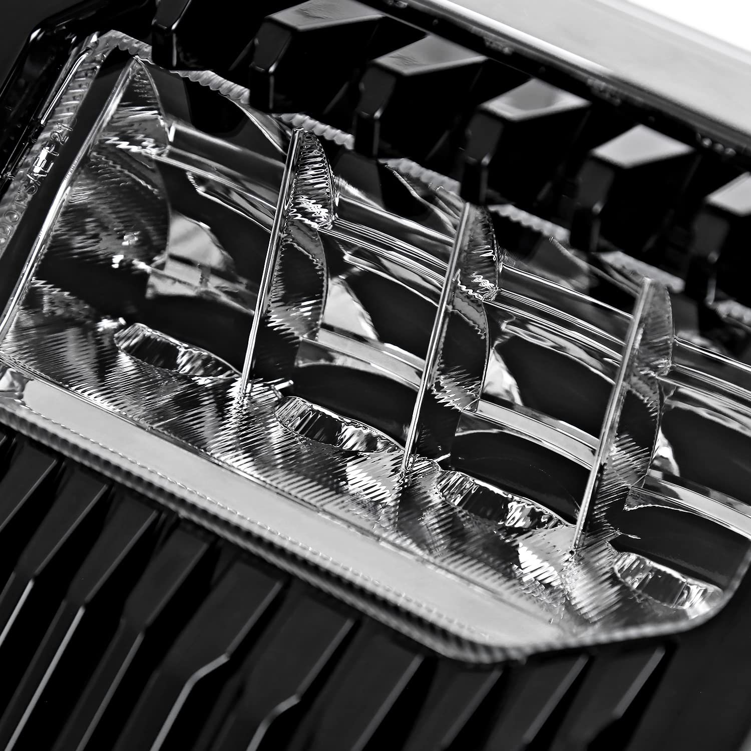 Chrome LED Fog Lights + Switch + Bezel SPEC-D TUNING Compatible with 2019-2021 GMC Sierra, Left + Right Pair Assembly