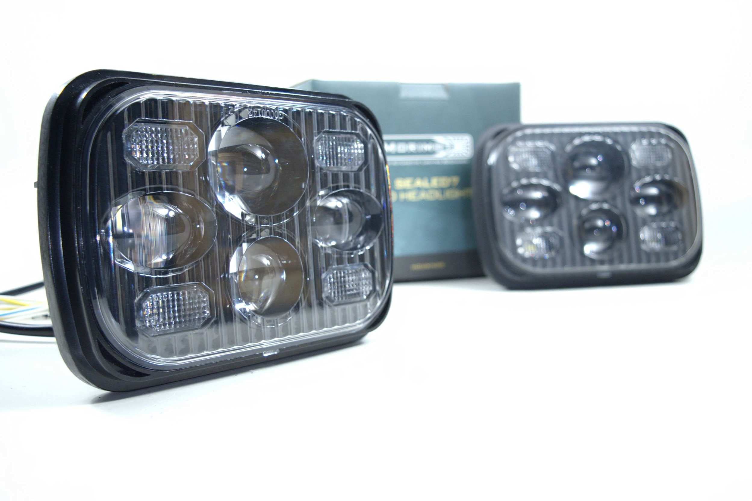 Sealed5 Morimoto LED Headlight Housing Replacement, Universal 5x7, BI-LED Ultra Bright Upgrade with Switchback DRL’s, Flicker & Error Free, Plug and Play Assembly, DOT Approved (1x LF268)