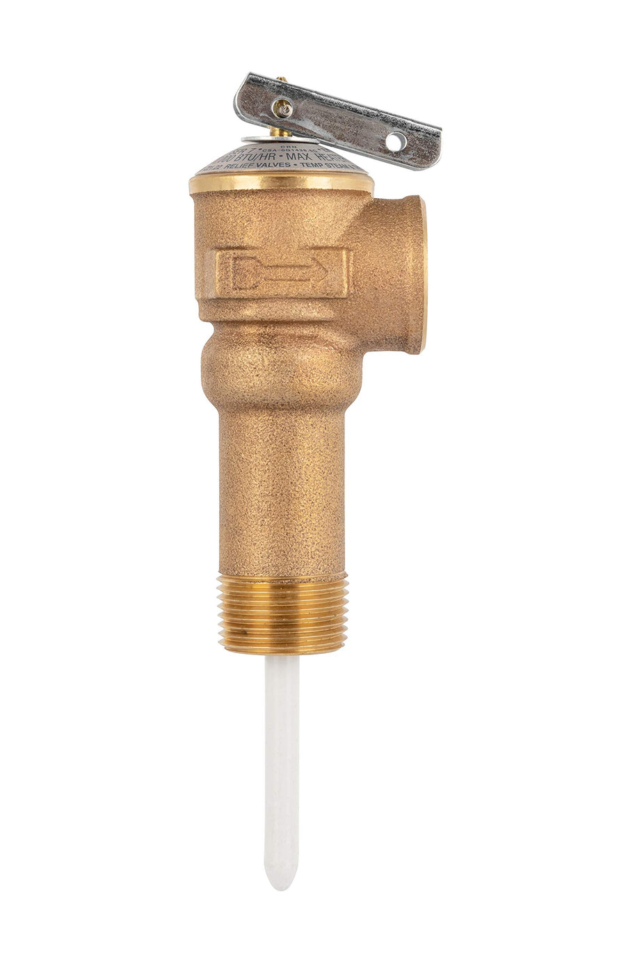 3/4" Camco Temperature and Pressure Relief Valve with 4" Epoxy-Coated Probe - Extended Shank 10493