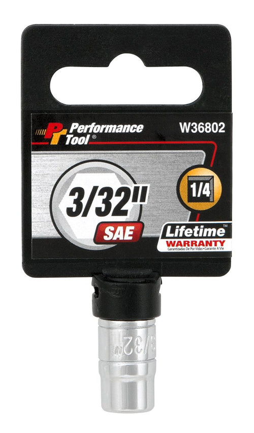 W36802 Performance Tool 3/32-Inch Hex Bit Socket