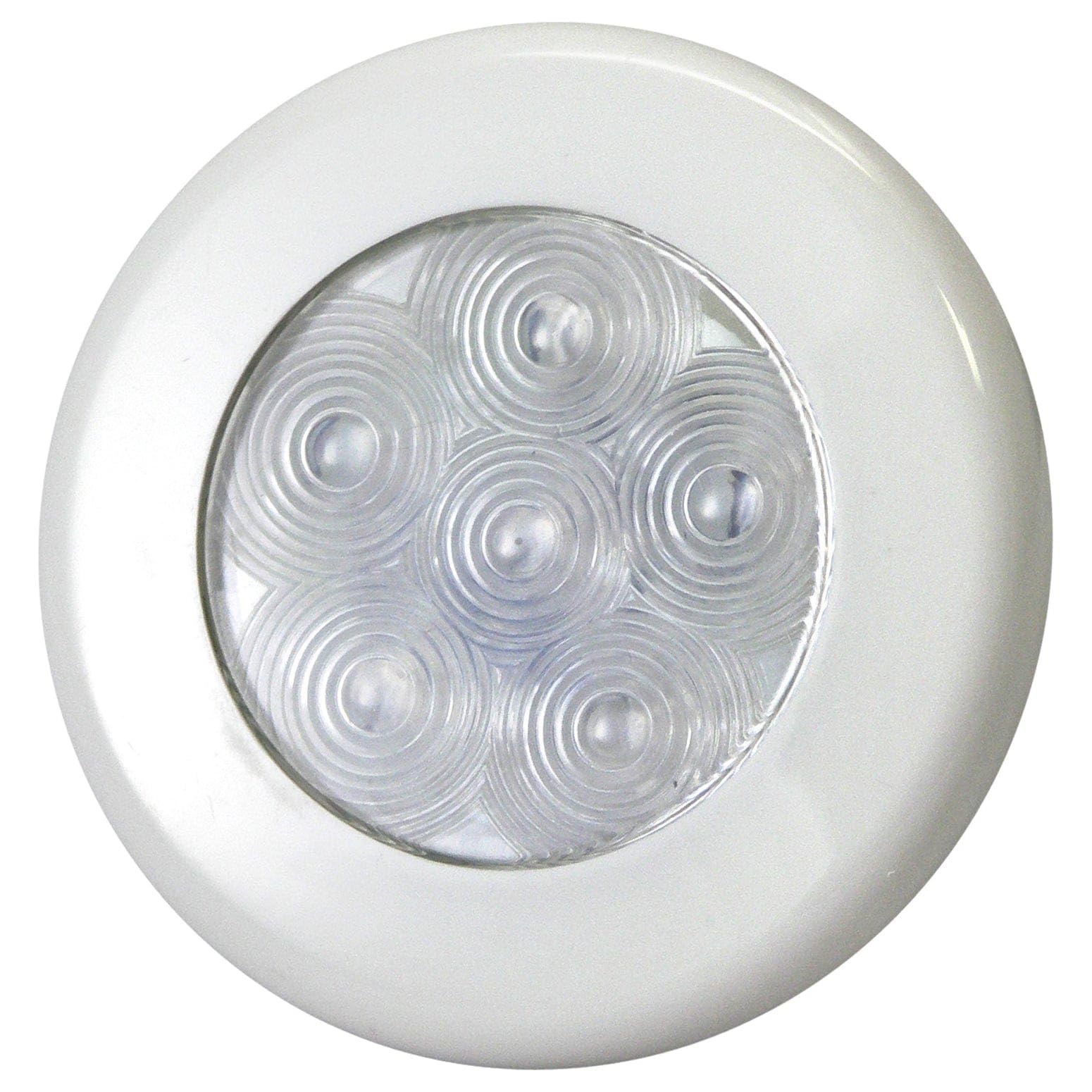 Recessed T-H Marine LED Puck Light | Low Profile 9-LED Lights for Boat Cabinets, Rod Lockers, Compartments, etc | Includes Chrome, White, Black Bezels | RGB, 3" Diameter, 2" Cutout