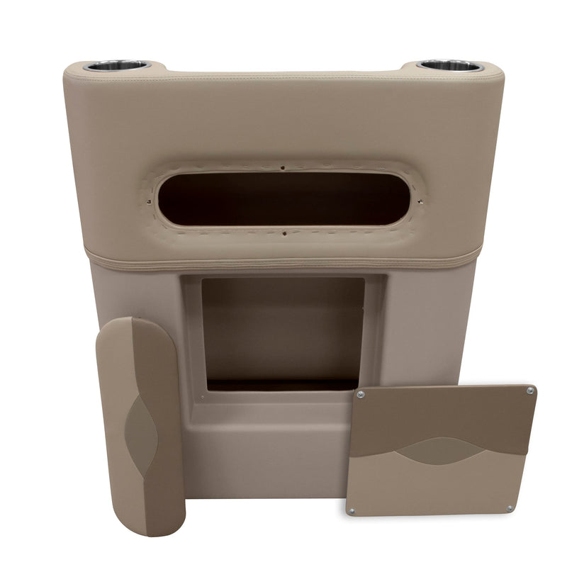 Wise Premier Series BM1158-1749 Pontoon Helm Steering Console, Mocha Java/Café/Mushroom