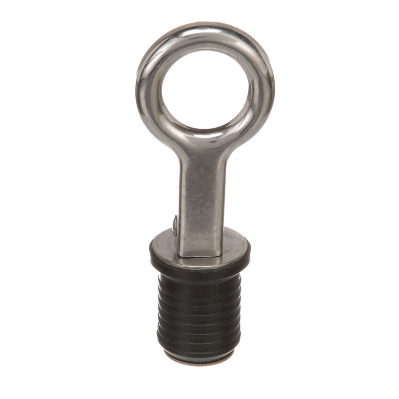 Snap-Handle Drain Plug Attwood 7520A3, for 1-Inch-Diameter Drains, Locks in Place, Steel Handle, Rubber Plug