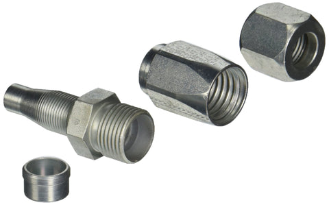 Gates Field Attachable 8C5E-8RMFA for C5E Hose, SAE Male Flareless Assembly, Steel, 13/32" ID, 2.15"