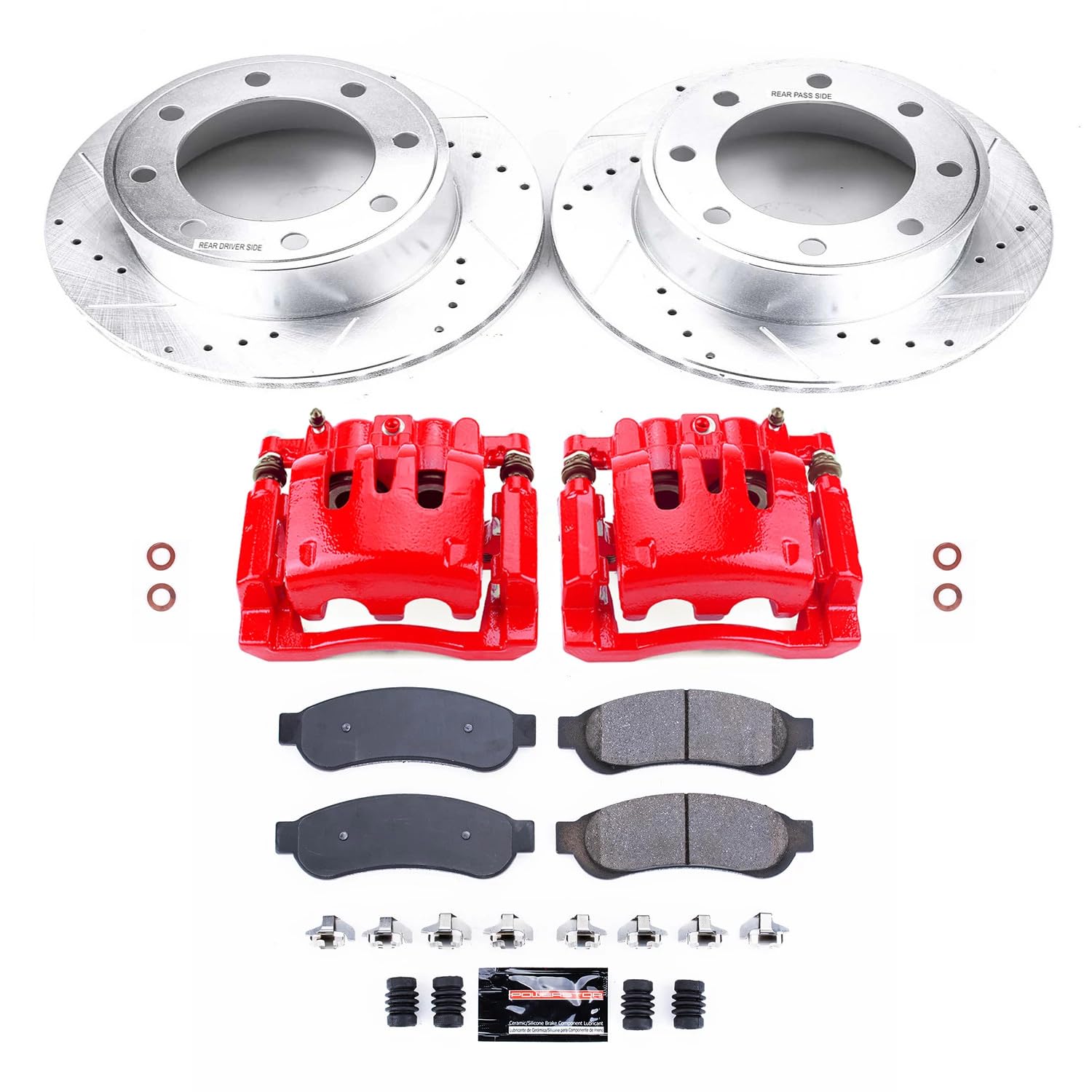 Power Stop Z23 KC5587 Evolution Sport Brake Kit with Calipers For Ford F-350 Super Duty 2010 [Model Specific]