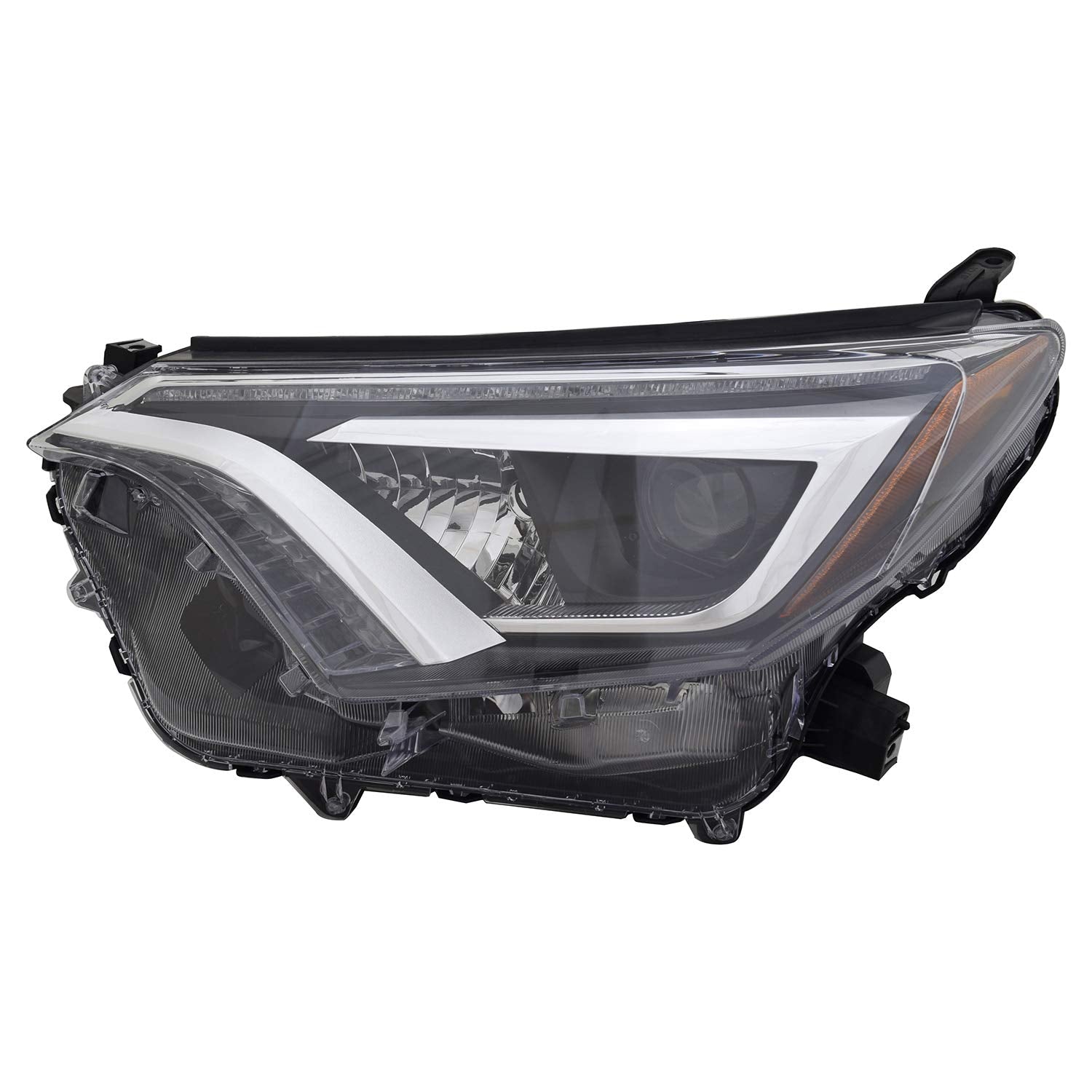 Left TYC Headlight Assembly Compatible with 2016-2018 Toyota Rav4