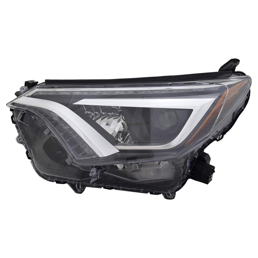 Left TYC Headlight Assembly Compatible with 2016-2018 Toyota Rav4