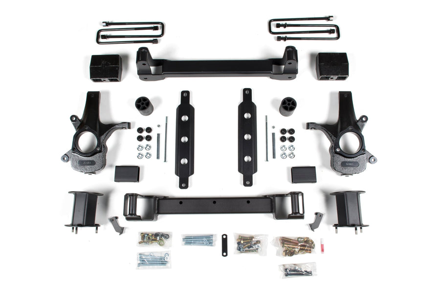Zone Offroad 2014, 2015, 2016, 2017, 2018 Chevy Silverado/GMC Sierra 1500 RWD | ZONC34N 6.5 inch Full Suspension Lift Kit (Front & Rear) w/Stamped Steel/Aluminum Control Arms | Nitro Shocks