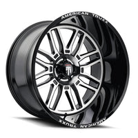 AT1915 Restless American Truxx 24x14 6x135-76mm Black/Machined Wheel Rim