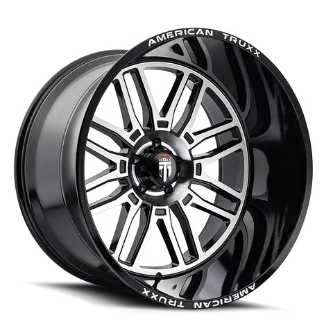 AT1915 Restless American Truxx 24x14 6x135-76mm Black/Machined Wheel Rim