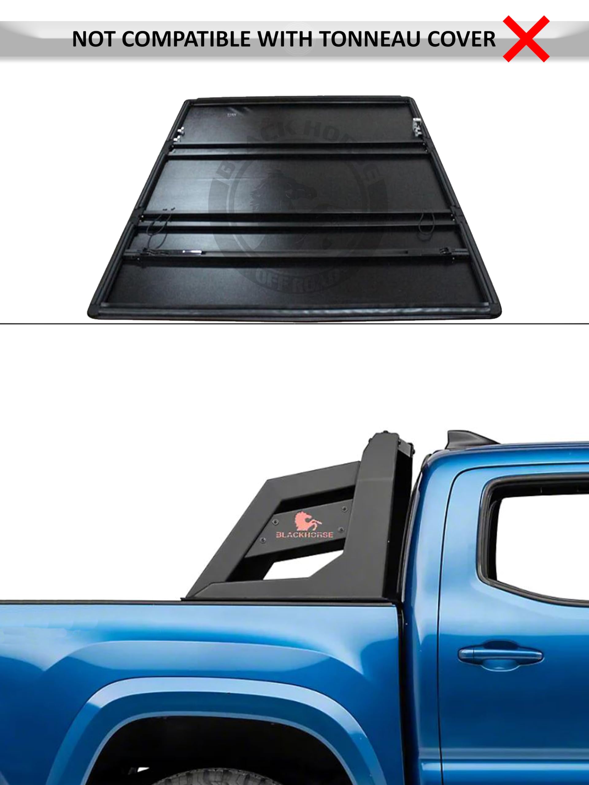 Armour Black Horse Roll Bar Matte Black Compatible with 2005-2021 Nissan Frontier-ARB-NIFRB