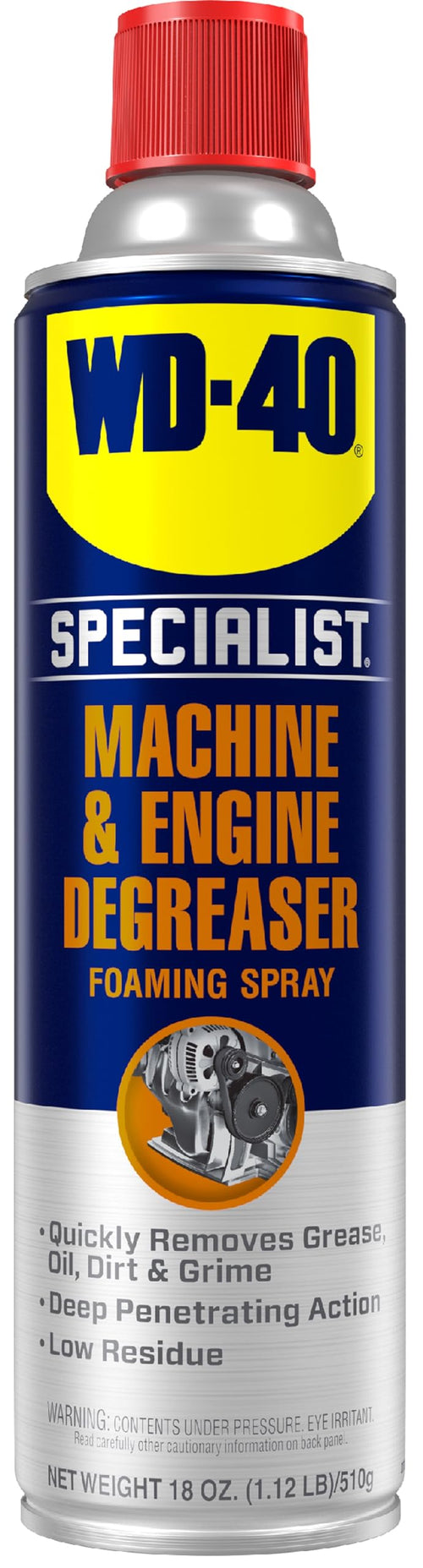 WD-40 Machine & Engine Specialist Degreaser Foaming Spray, 18 OZ