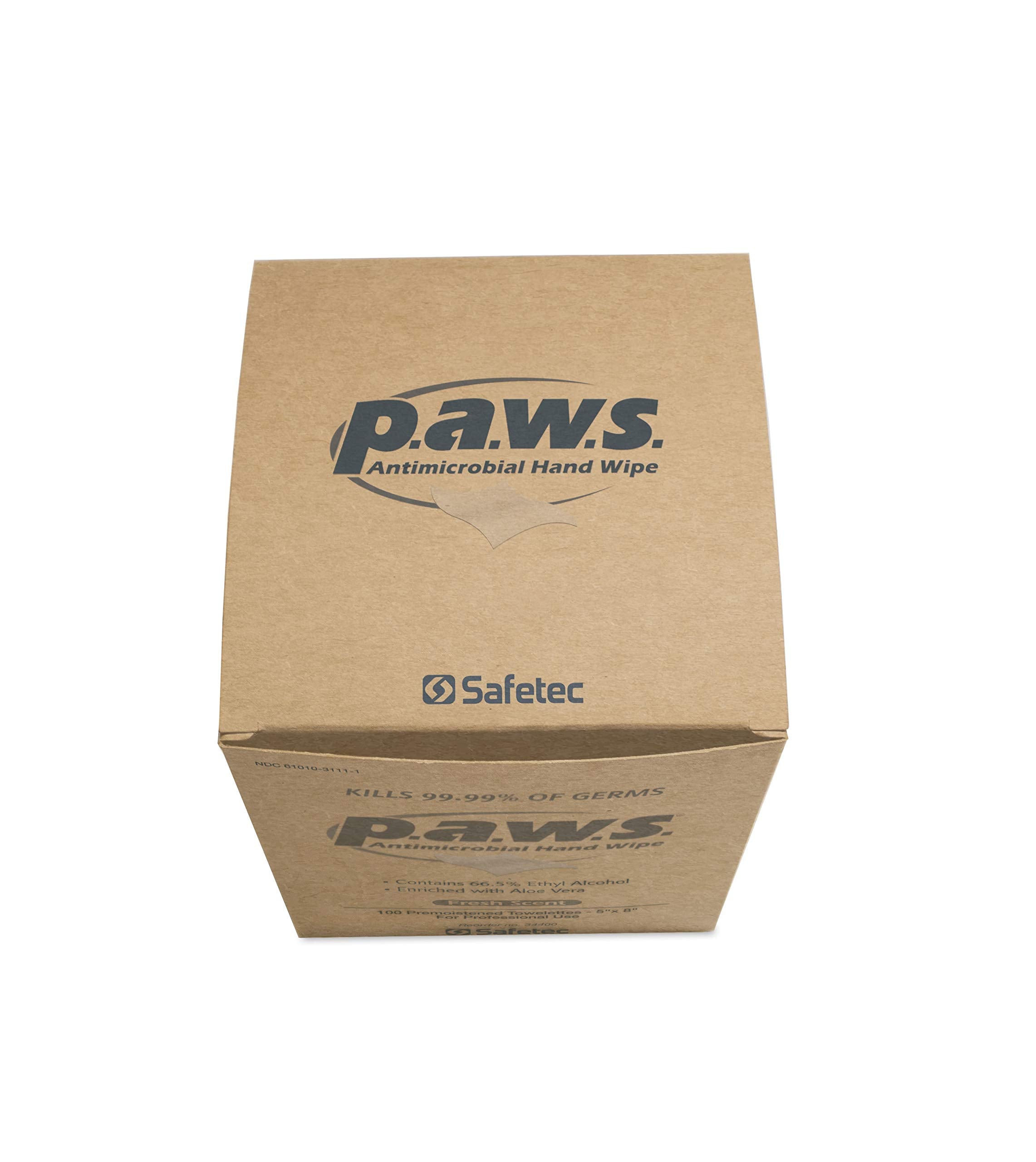 Hand Wipes Safetec Paws, 100 ct. (Individuals) Box (10 Boxes/case)