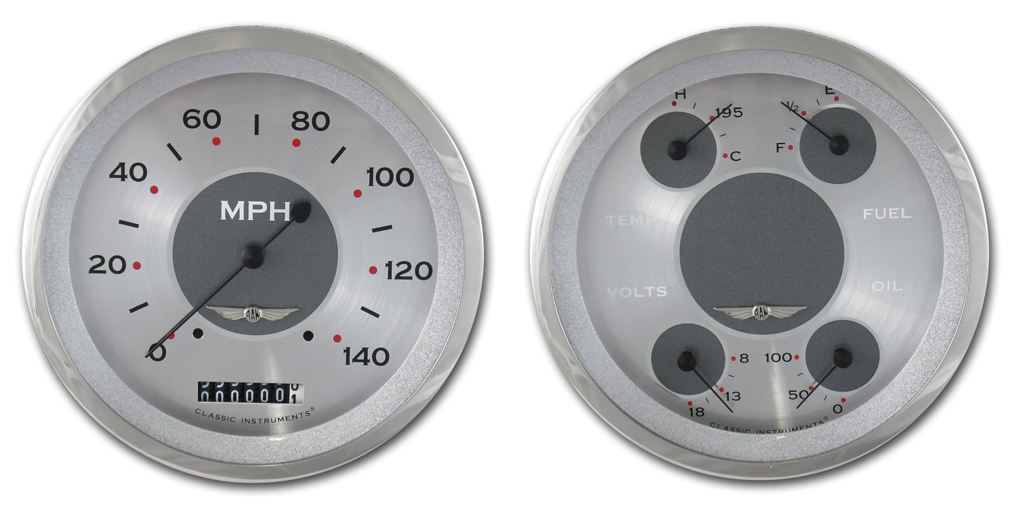 AW52SLC Classic Instruments All American 4 5/8" Speedometer/Quad Set - GM