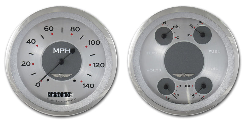 AW52SLC Classic Instruments All American 4 5/8" Speedometer/Quad Set - GM