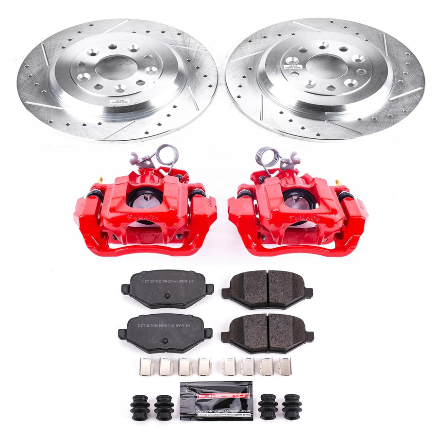 Power Stop Z23 Evolution Sport Rear Brake Caliper Kit - Brake Pads Brake Rotors and Brake Calipers For Ford Edge 2011-2012 Lincoln MKX 2011-2012 [Vehicle Specific]