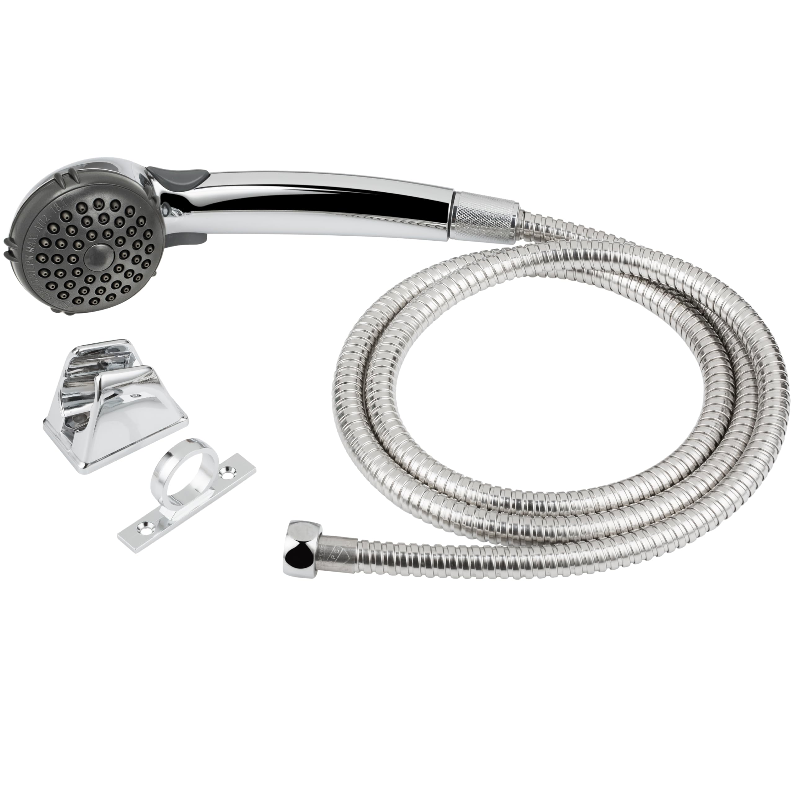 Dura Faucet RV Hand Held Shower Head DF-SA400K-CP - Stainless Steel Hose Kit (Chrome)