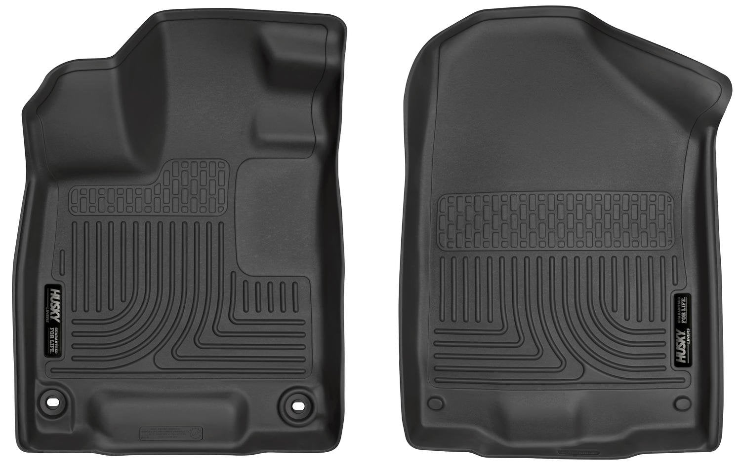 Weatherbeater Husky Liners Floor Mats | Fits 2019-2025 Honda Passport; 2016-2022 Honda Pilot | Front Row, 2-pc Black - 18411