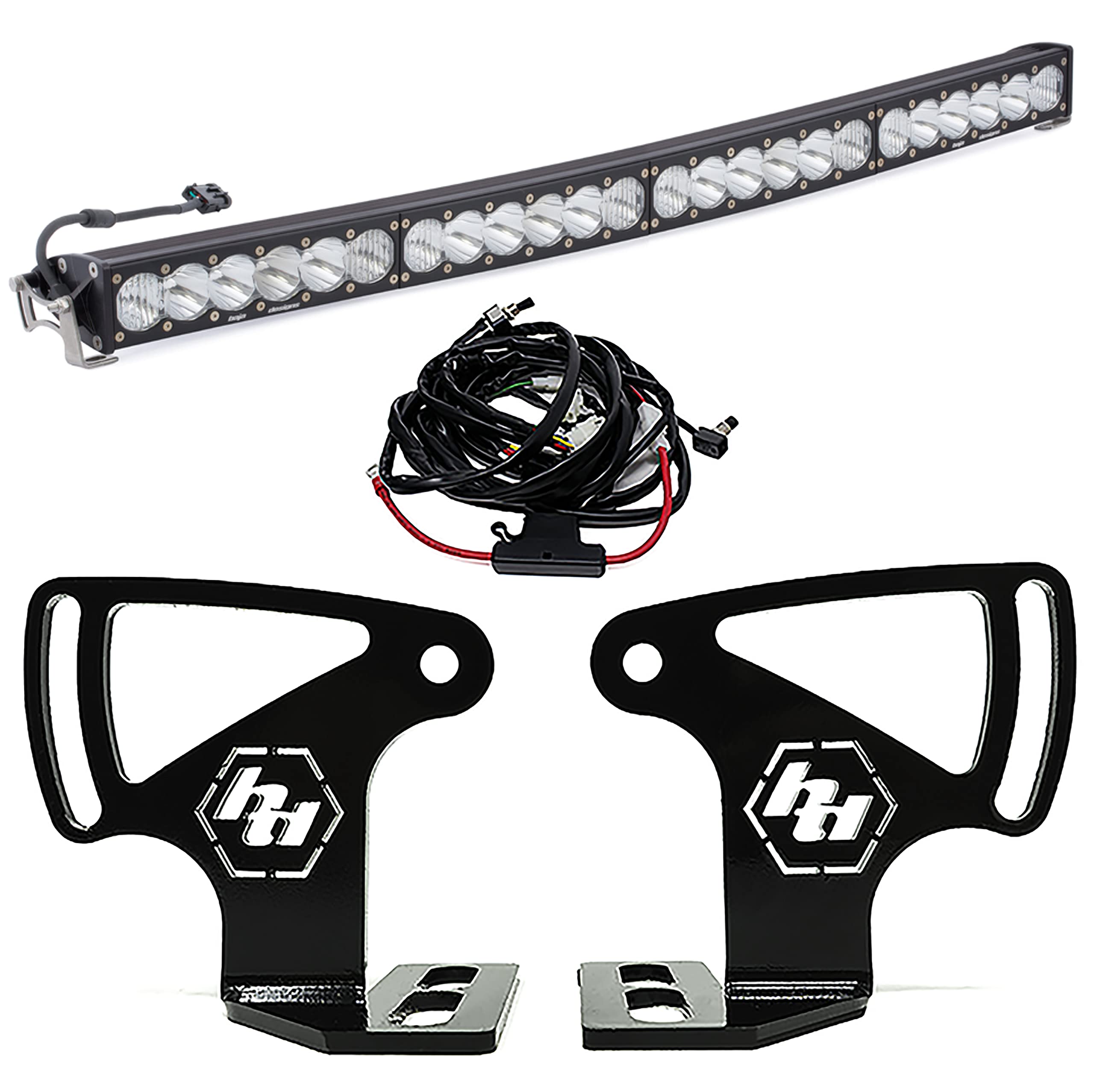OnX6+ Baja Designs Arc 40-inch LED Light Bar Roof Mount Kit for Textron Wildcat XX UTV 2018-21 (Driving/Combo, Clear)