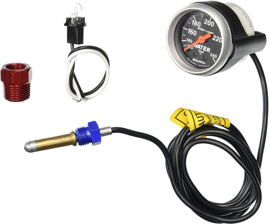 Auto Meter Sport-Comp Mechanical Water Temperature Gauge, 2 1/16" 3332
