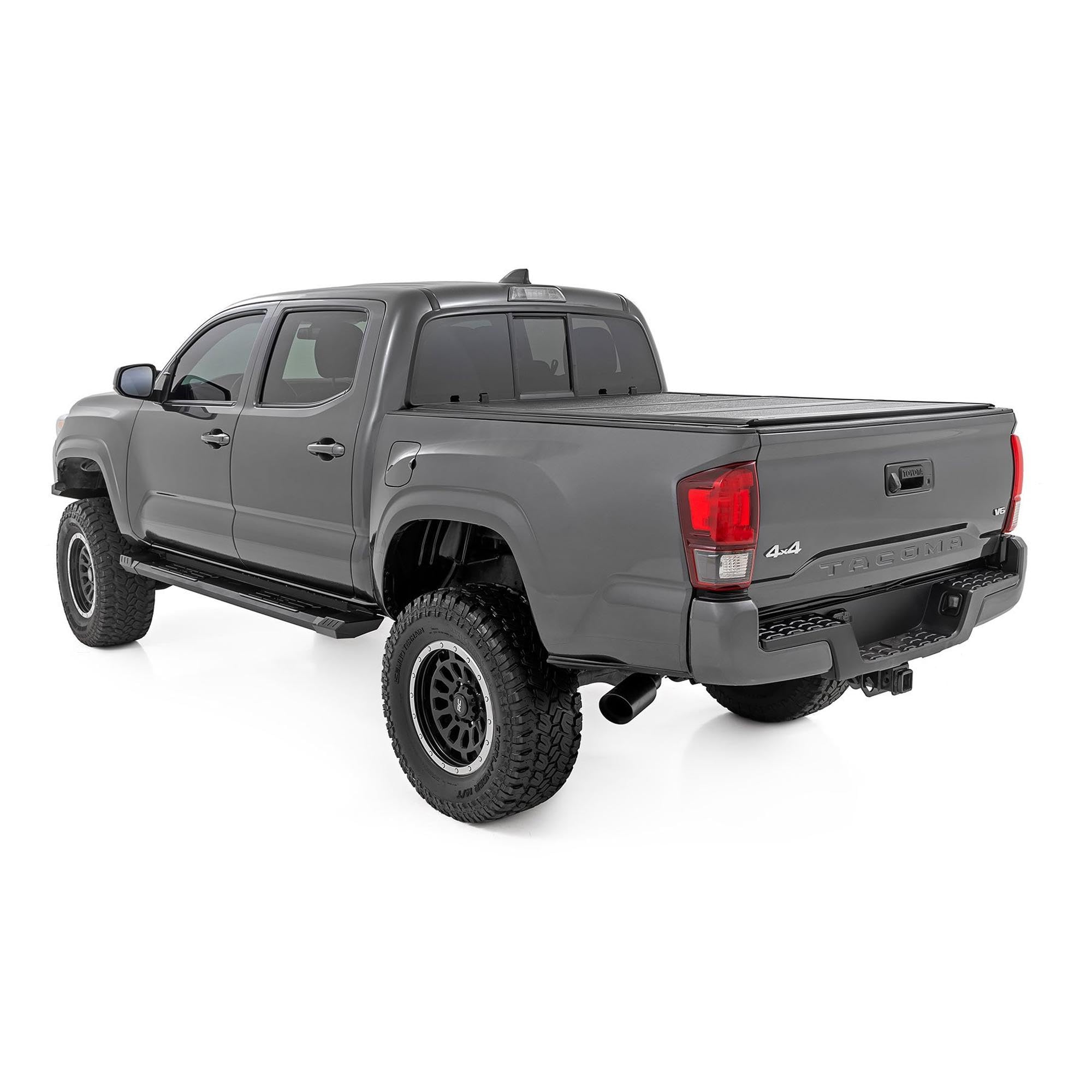 Rough Country HD2 Running Boards for Toyota Tacoma Double Cab (2005-2023) - 5" Wide Non-Slip Step, Easy Bolt-on Install