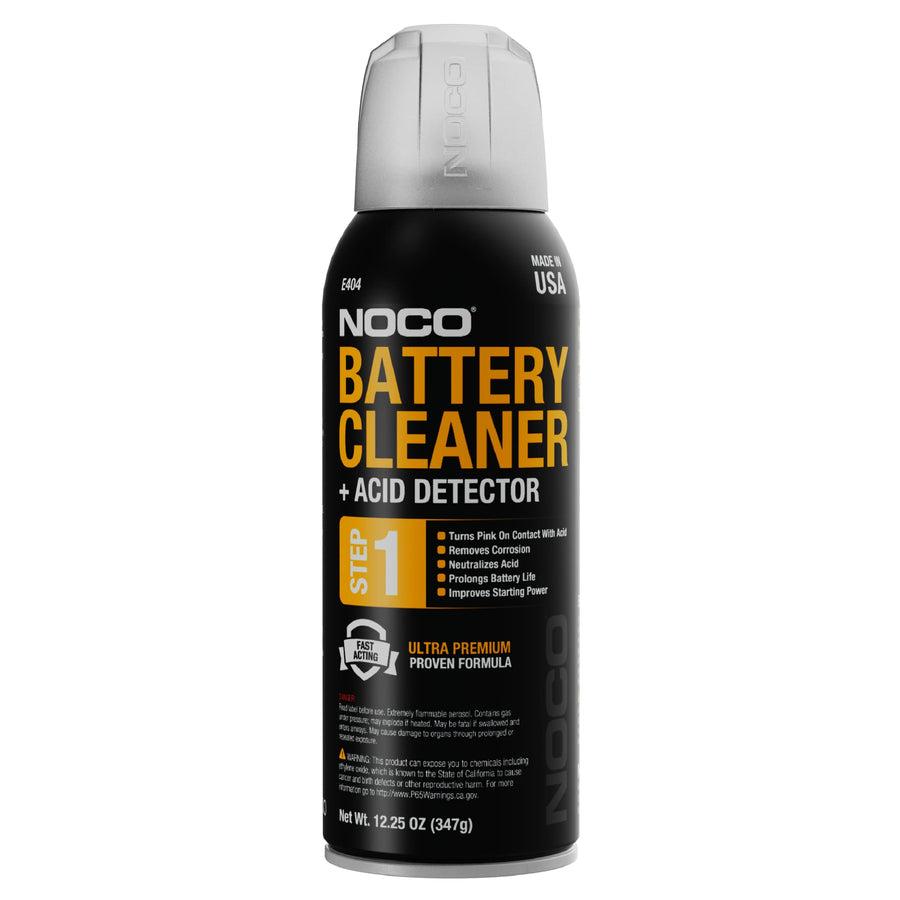Battery Terminal Cleaner NOCO E404 12.25 Oz Spray and Corrosion Cleaner with Acid Detector